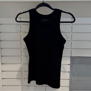 LOFT Black Women's Ribbed Tank Top
